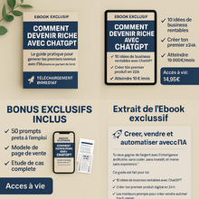 Charger l'image dans la galerie, Comment Devenir Riche avec ChatGPT – Ebook + Bonus | Revenus Passifs avec l’IA