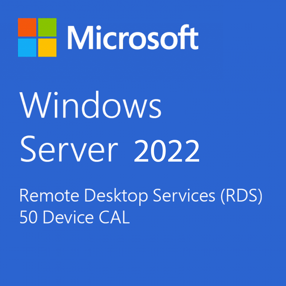 Windows Server 2022 Remote Desktop Services (RDS) – 50 Device CAL