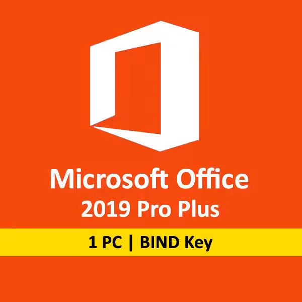 Office 2019 Professional Plus  |  Bind Licence | Clé d'Activation à vie, et en ligne |  1 PC