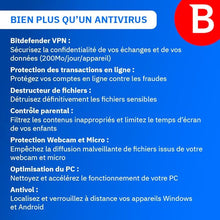 Charger l&#39;image dans la galerie, Bitdefender Total Security 2025 – 5 Appareils – 2 Ans
