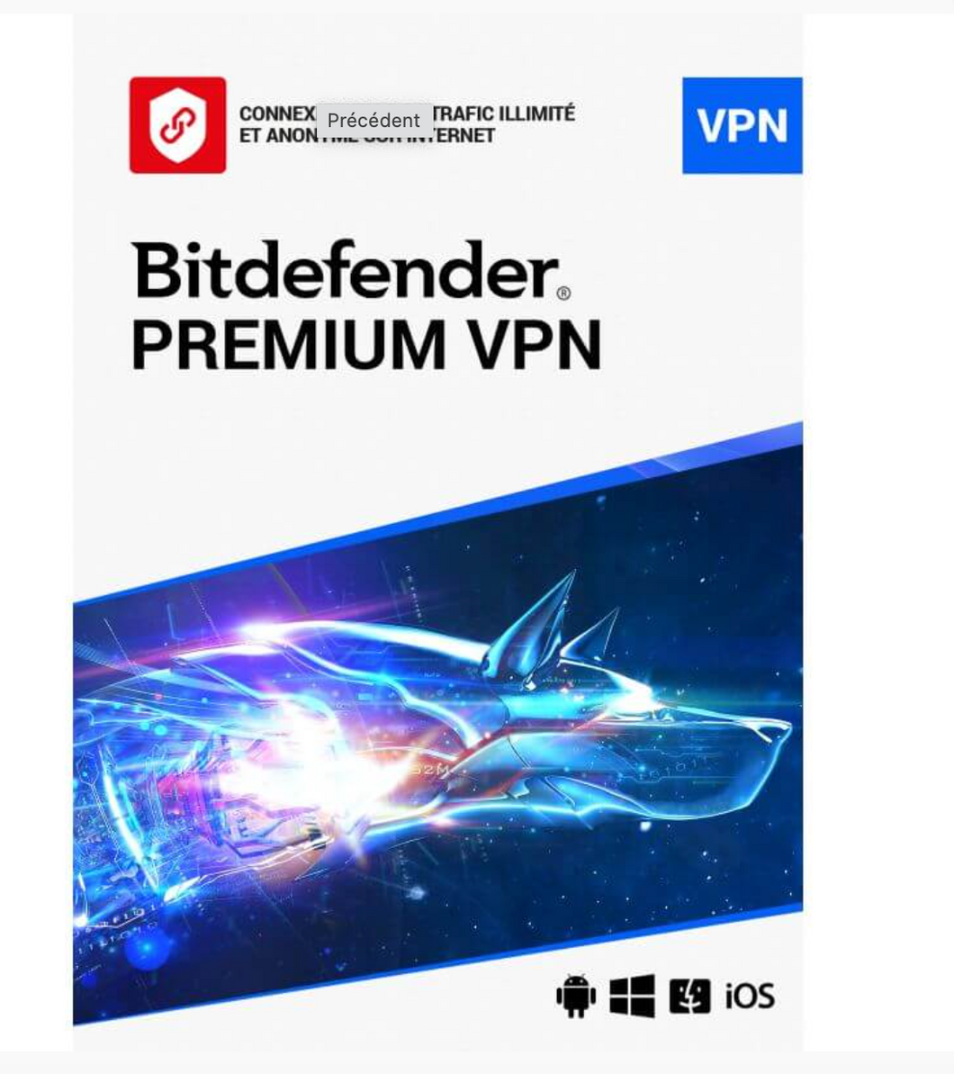 Bitdefender Premium VPN 2024 / 1 an - 10 appareils Compatible PC/Mac/Android/iOS