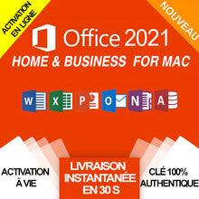 Load image into Gallery viewer, Microsoft Office 2021 Home &amp; Business pour Mac, Activation en ligne et à vie | 1 MAC
