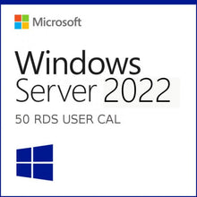 Load image into Gallery viewer, Windows Server 2022 Remote Desktop Services (RDS) – 50 User CAL
