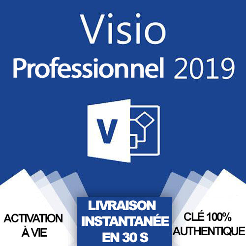 Microsoft Visio 2019 Professionnel | Clé d'Activation à vie, et en ligne |  1 PC