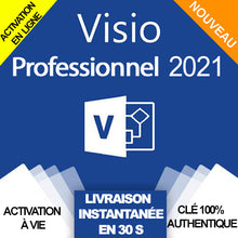 Load image into Gallery viewer, Microsoft Visio 2021 Professionnel | Clé d&#39;Activation à vie, et en ligne |  1 PC
