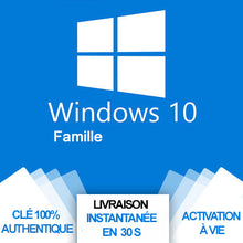 Charger l&#39;image dans la galerie, Windows 10 Famille | Clé d&#39;Activation à vie, et en ligne |  1 PC
